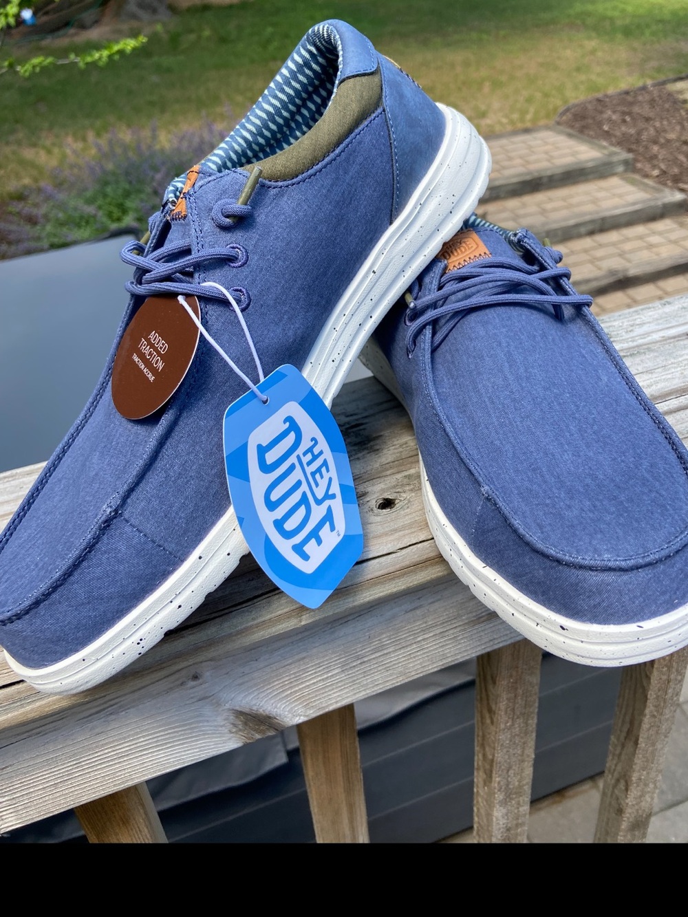 Hey Dude Vintage Blue Shoes.
